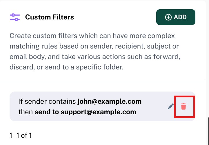 Delete Filter