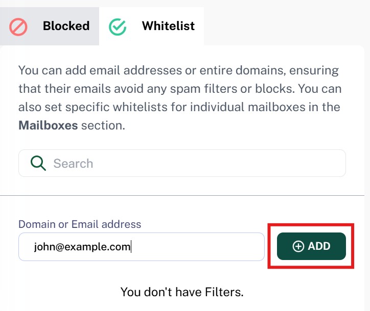 Add Whitelist Entry
