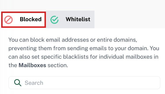 Blocked Tab